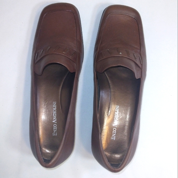 NWT Vintage Enzo Angiolini 'Leigh' Brown Genuine Leather Loafers Size 6 - Picture 6 of 16